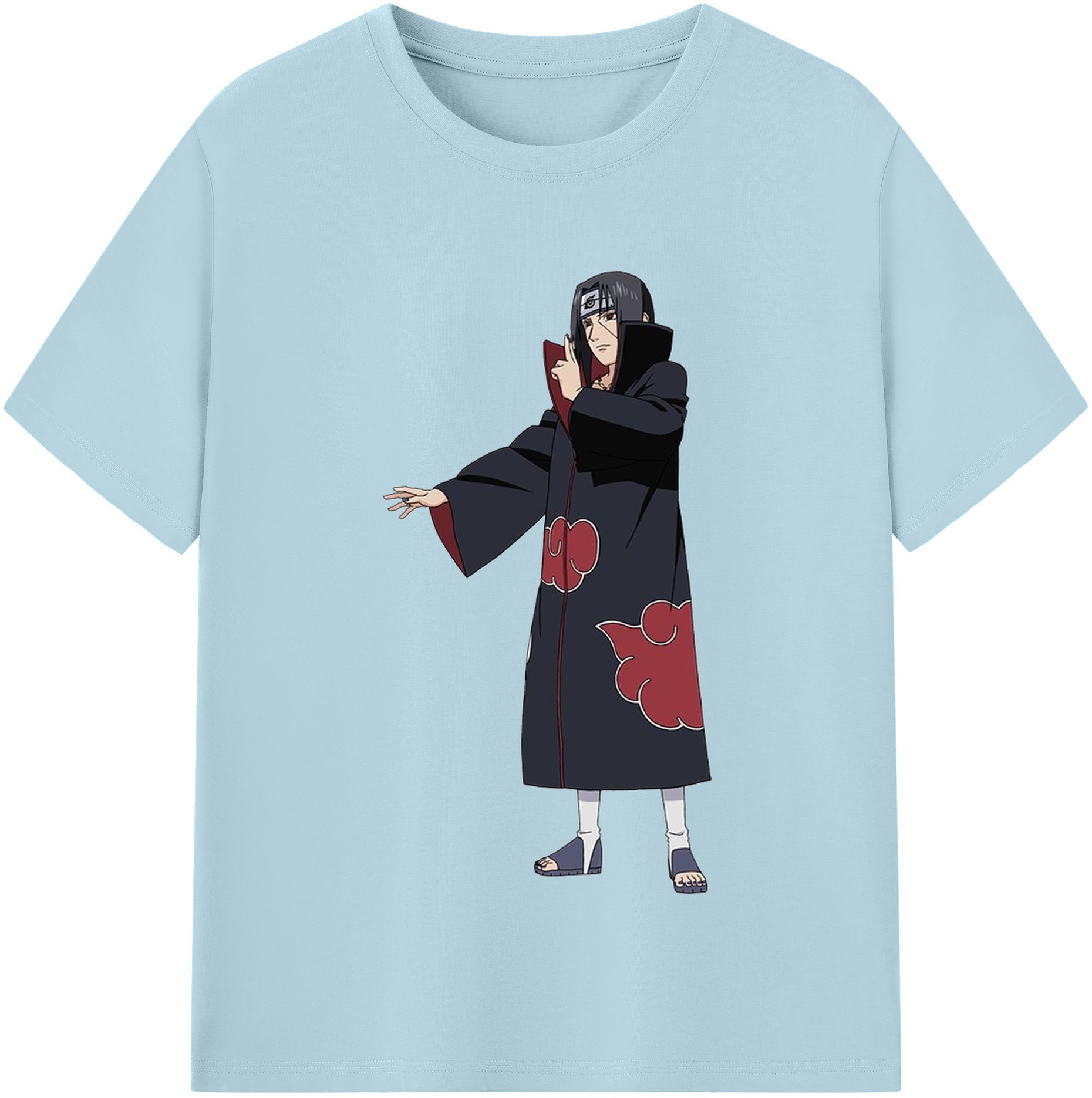 （画像用） NARUTO -ナルト- うちは イタチ Uchiha Itachi 綿100％半袖Tシャツ（フロントプリント）